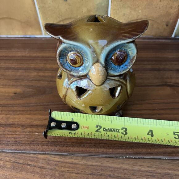 Vintage Momentum Ceramic Owl Candle Tea Light Candle Holder - Picture 9 of 10